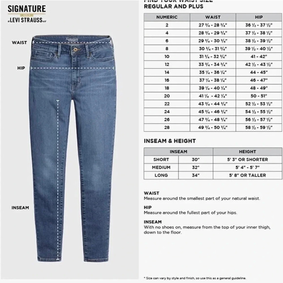 Levi's Women’s Signature Gold Totally Shaping Straight Leg Jean Size 10M/W30/L32 - Picture 10 of 11